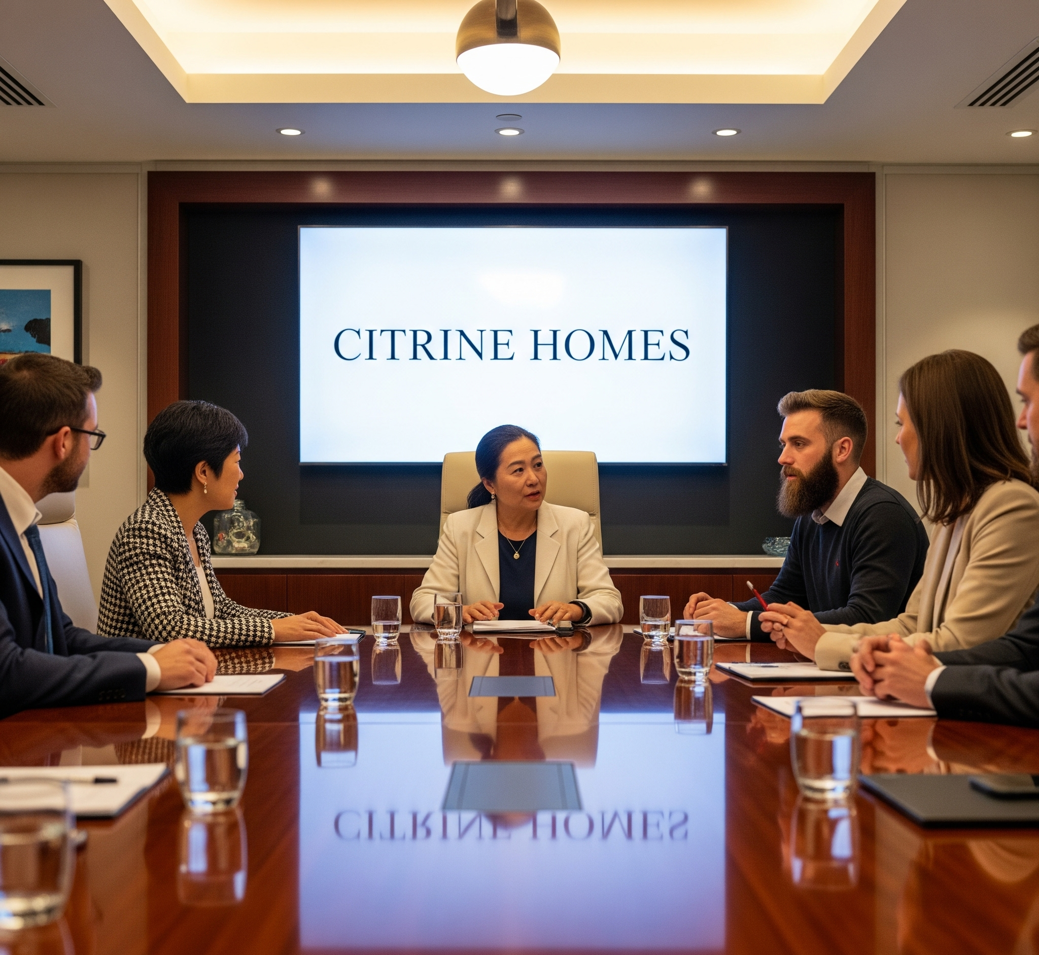 Team planning session in an office